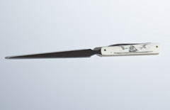 Letter opener with jackknife, ship