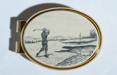 Money clip, golfer